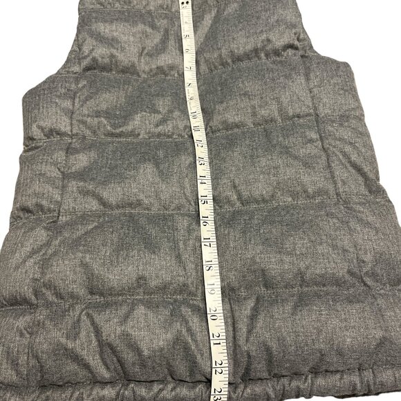 OLD NAVY Herringbone Heather Grey Puffy Vest Size XS Zip Fleece Lined - Picture 12 of 13